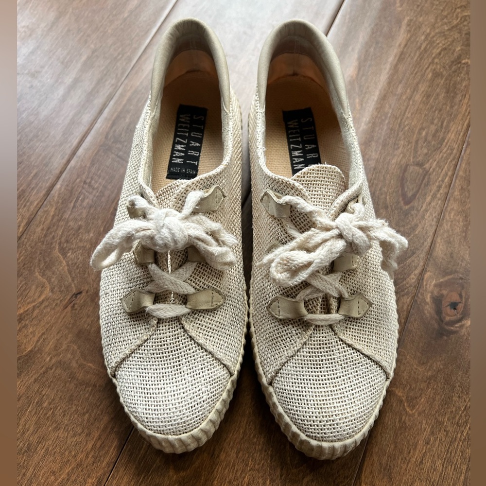 Stuart Weitzman woven espadrille flat